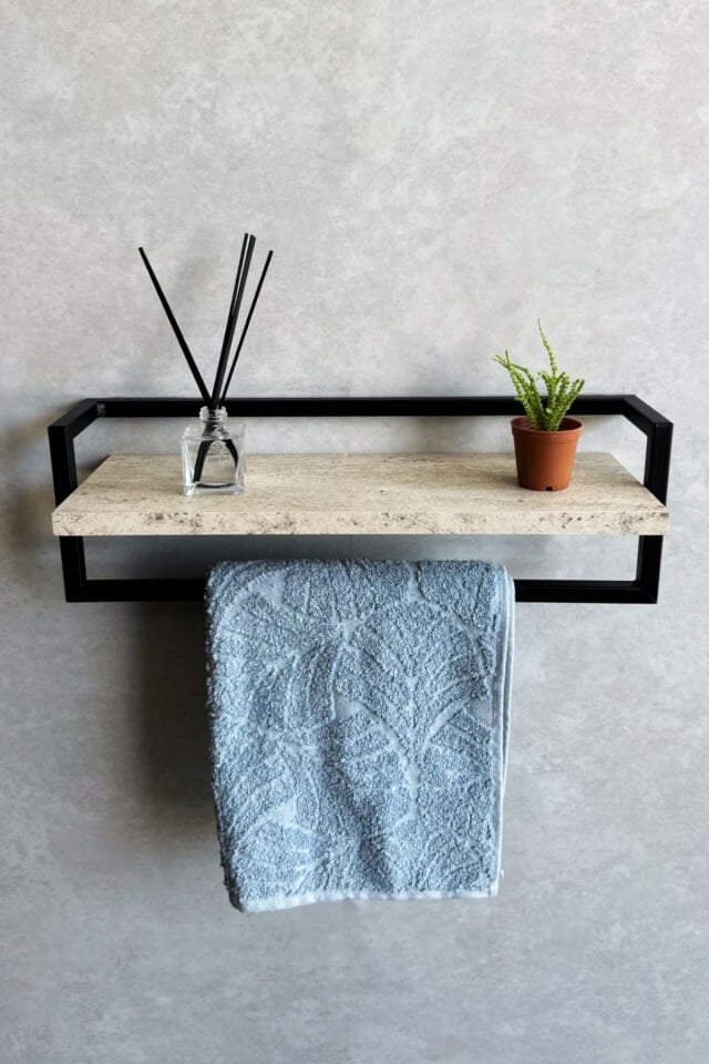 Havluluk Raflı Modern Havlu Askısı