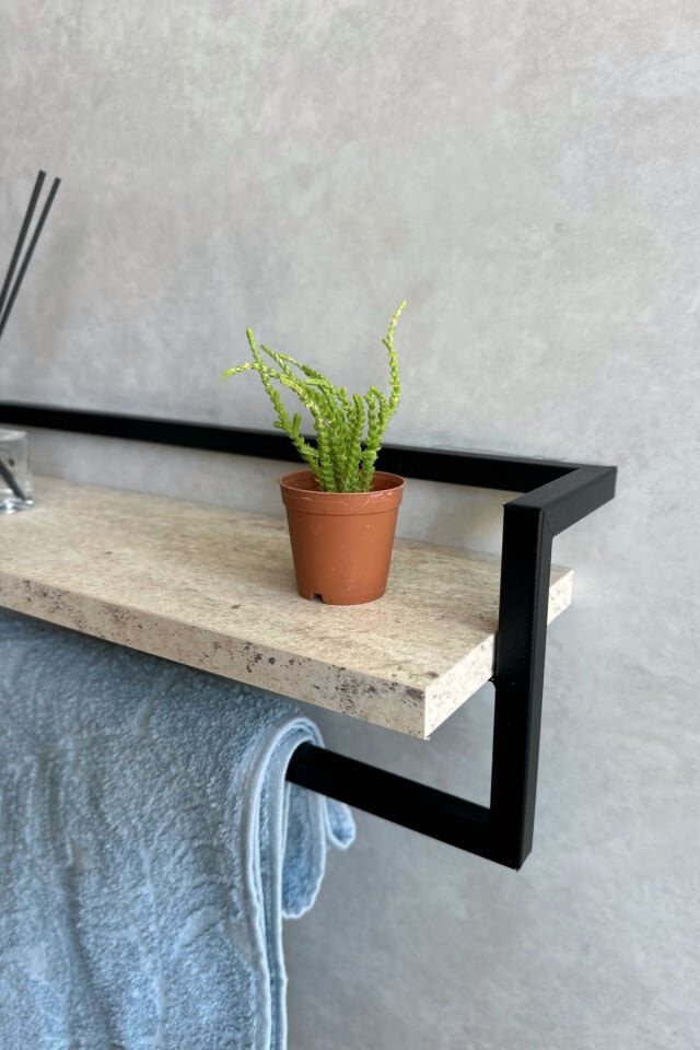 Havluluk Raflı Modern Havlu Askısı