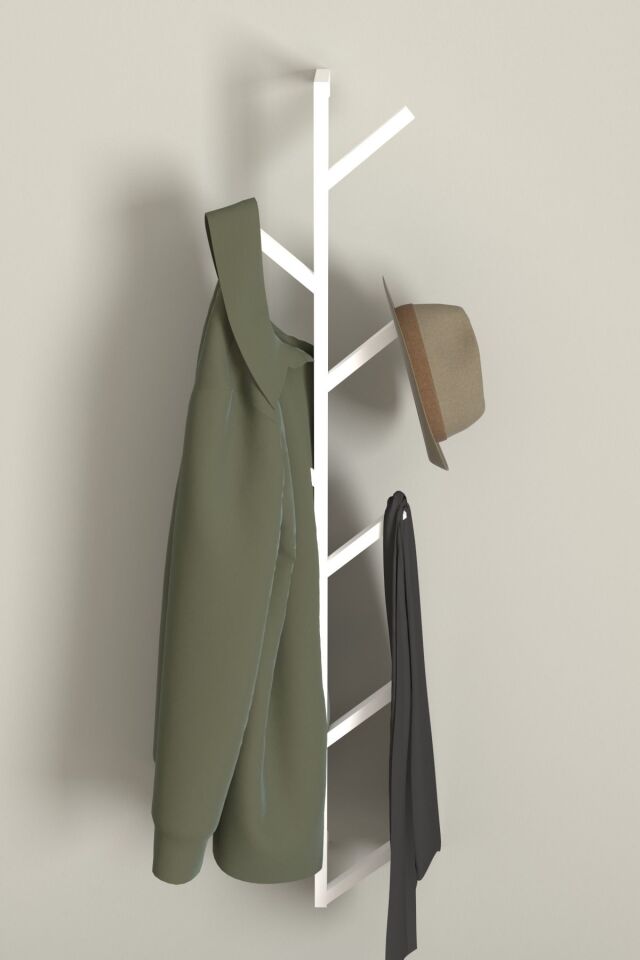 9 Kollu Antre Hol Metal Askılık - Çanta Şal Mont Havlu Bornoz Çok Amaçlı Fidan Askılığı