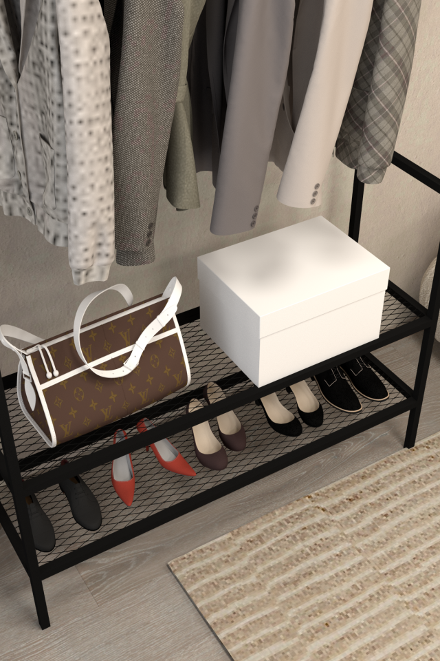 Metal Gardırop Açık Elbise Askılığı