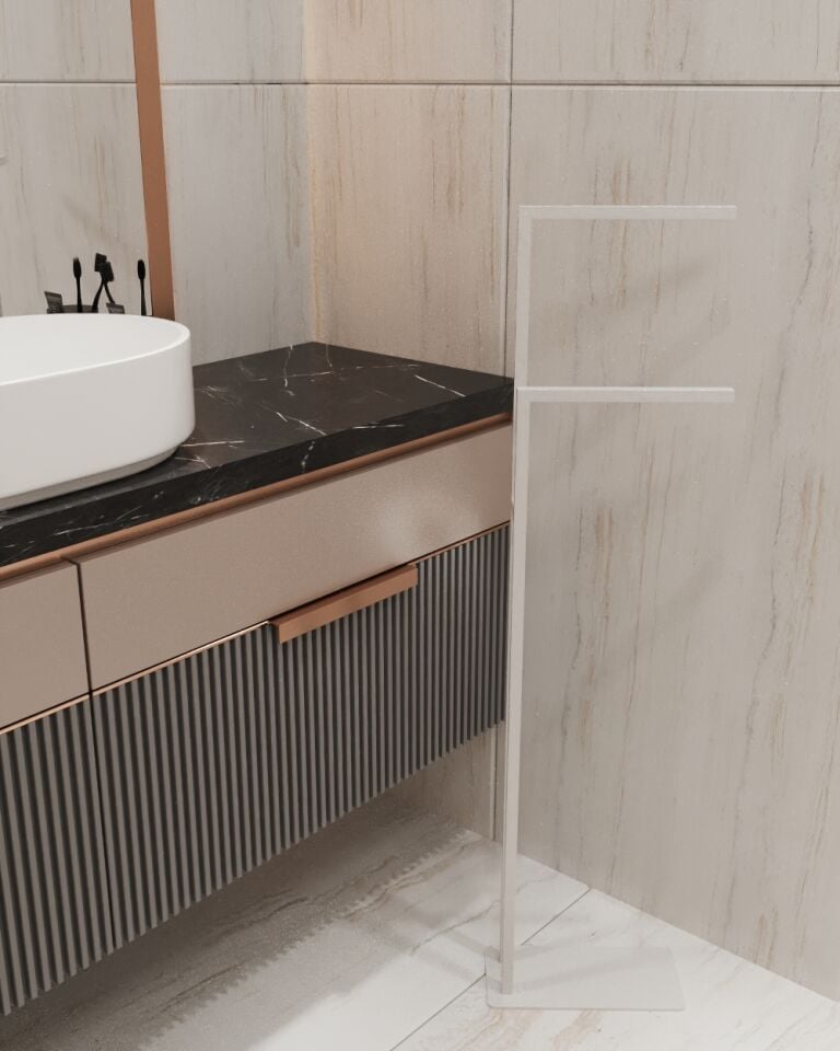 Metal Ayaklı Havluluk Kağıt Havlu Askısı