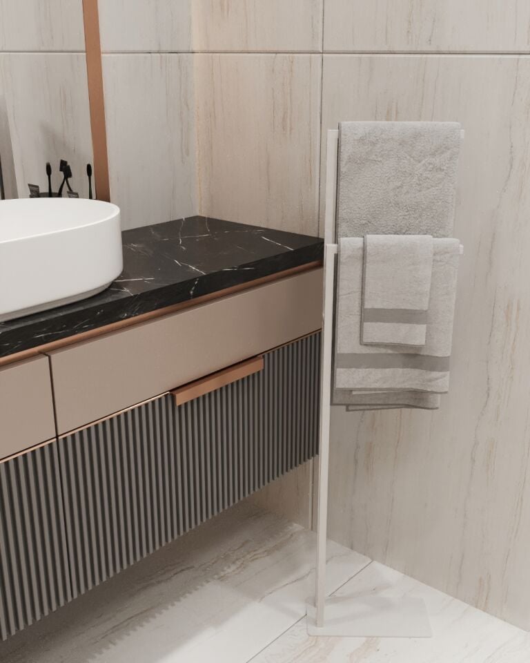 Metal Ayaklı Havluluk Kağıt Havlu Askısı