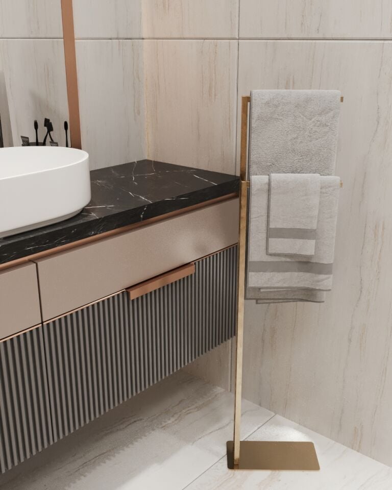 Metal Ayaklı Havluluk Kağıt Havlu Askısı