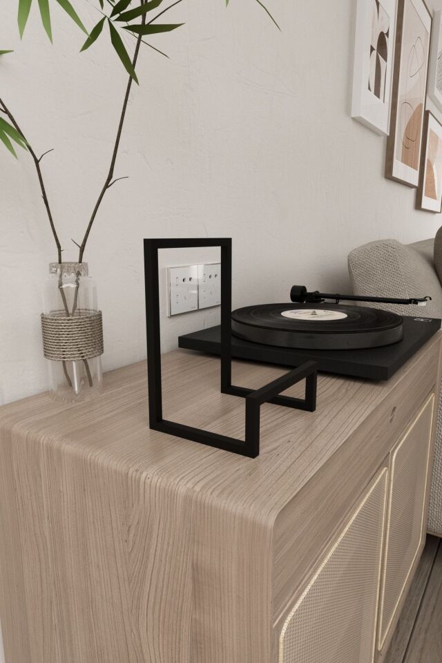 Metal Plak Tutucu LP Plak Standı