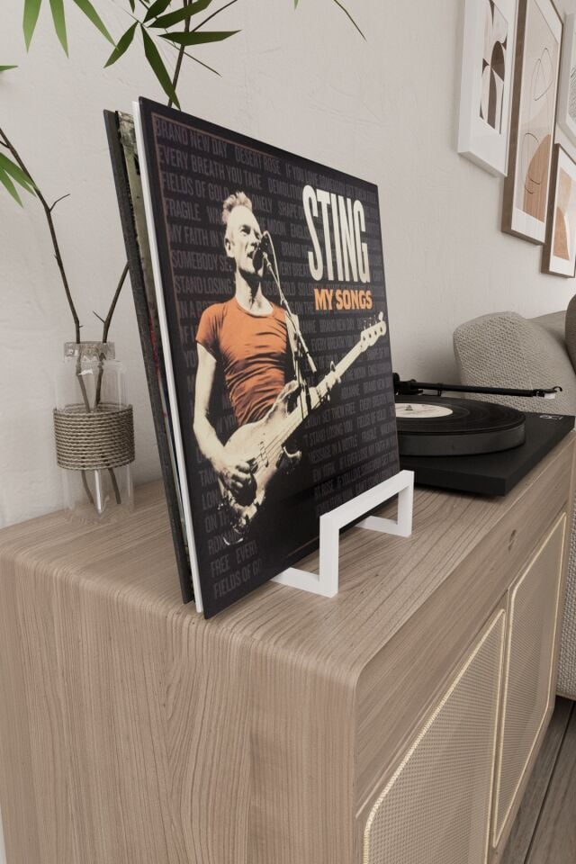 Metal Plak Tutucu LP Plak Standı