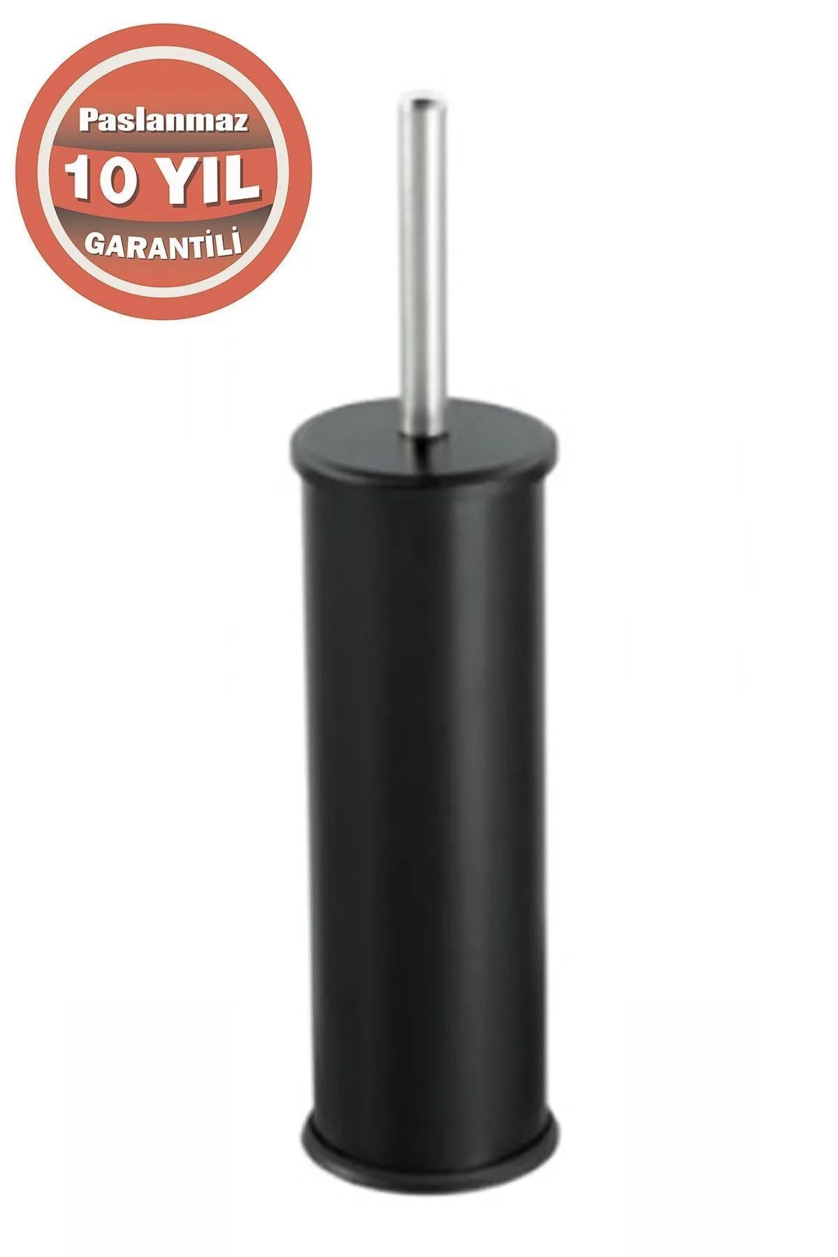 Paslanmaz Metal Siyah Tuvalet Fırçası - Şık ve Fonksiyonel Klozet Fırçası