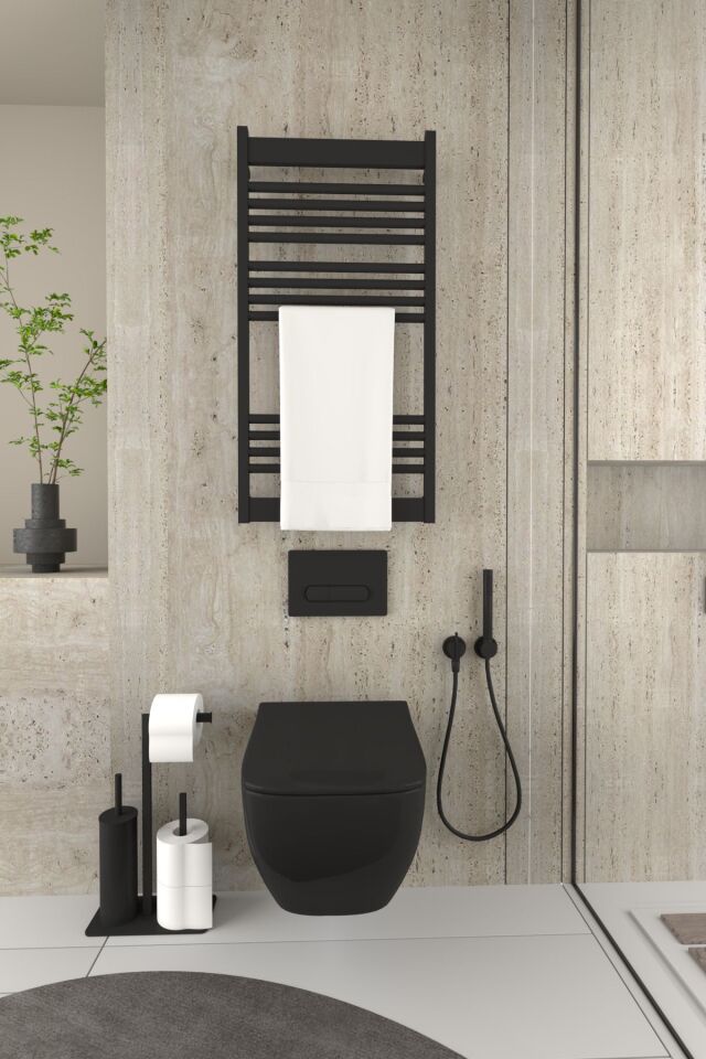 Tuvalet Kağıtlığı Yedekli Fırçalı Tasarım