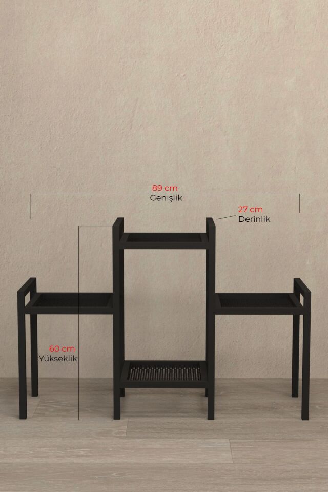 Saksılık Çiçeklik 4 Katlı Metal Saksı Standı Ev Bahçe Balkon Mobilyası Dekoratif Raf Uzun Ömürlü