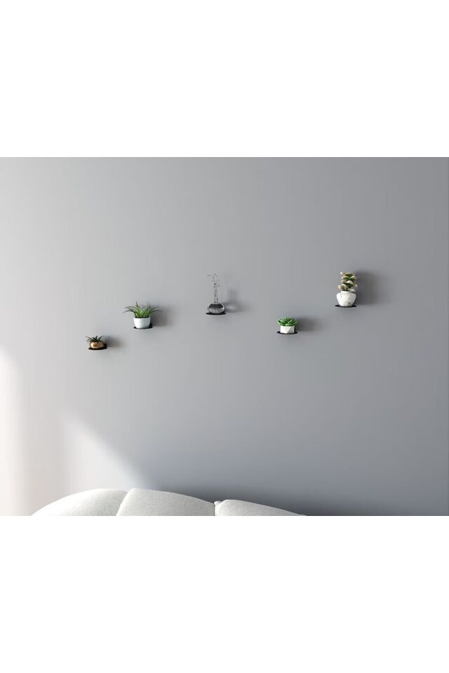 Minimalist Bitki Rafı Yüzer Raf, Metal Teşhir Rafı Bitki Askısı İç Mekan Dekoratif Bitki Rafı 2 ADET
