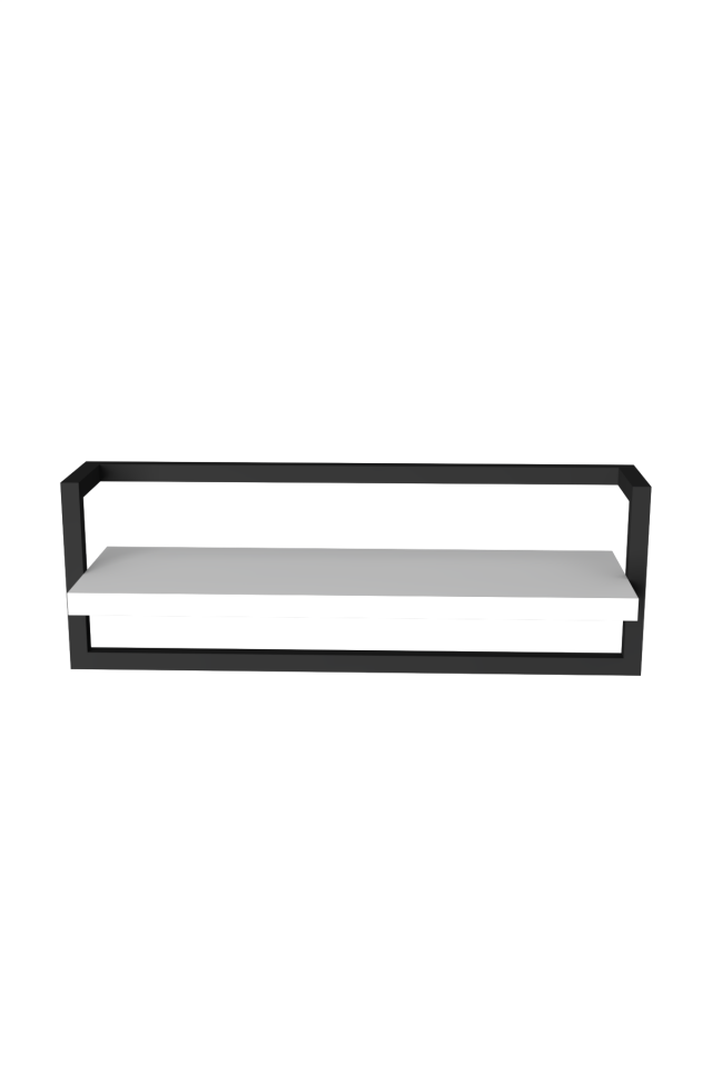 Havluluk Raflı Modern Havlu Askısı Siyah - Beyaz