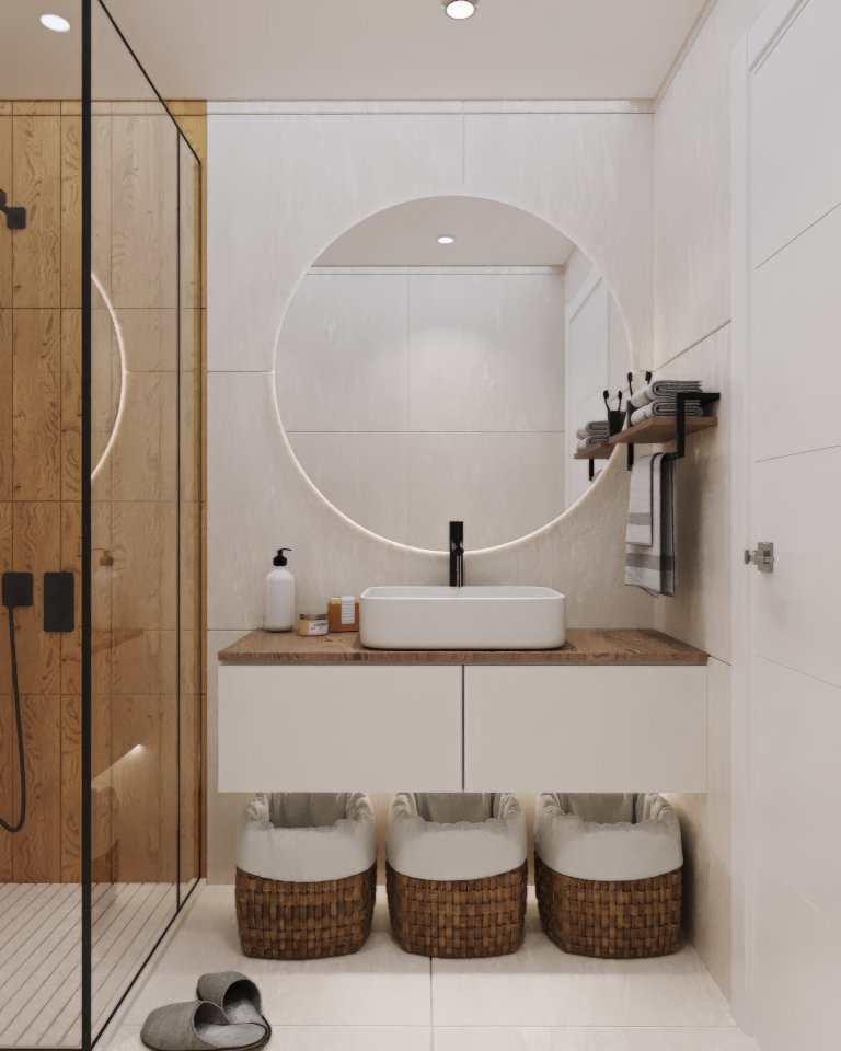 Havluluk Raflı Modern Havlu Askısı Siyah - Ud