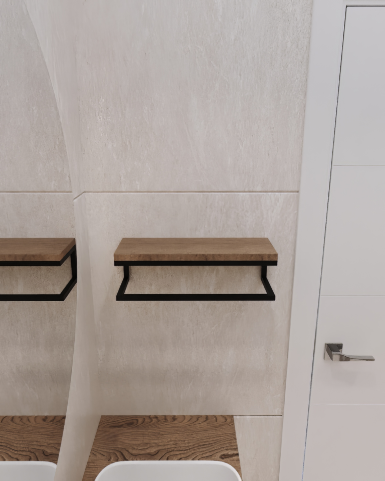 Havluluk Duvara Monte Metal Raf Siyah - Ud