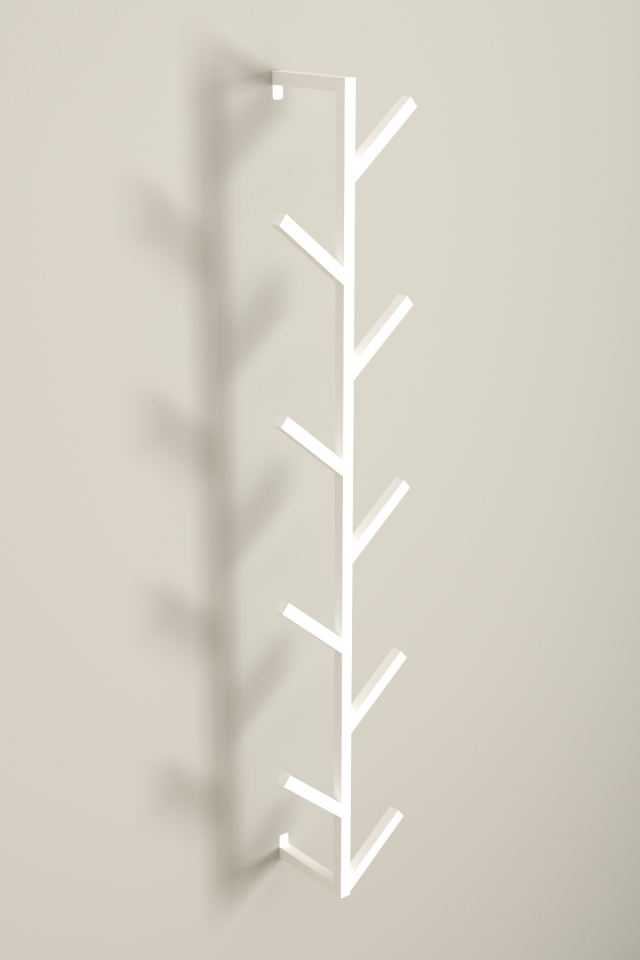 9 Kollu Antre Hol Metal Askılık - Çanta Şal Mont Havlu Bornoz Çok Amaçlı Fidan Askılığı Beyaz